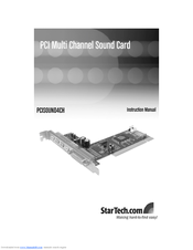 StarTech.com PCISOUND4CH Instruction Manual