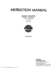 Strong International XENON TROUPER 48057 Instruction Manual
