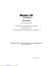StudioTech Model 46 Interface User Manual