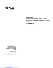 Sun Microsystems Solaris 7 User Manual