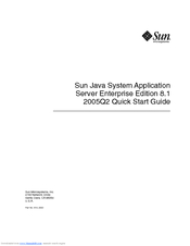 Sun Microsystems Java System Application Server Enterprise Edition 8.1 2005Q2 Quick Start Manual
