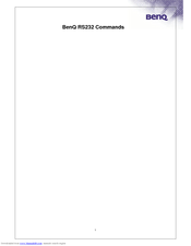 Benq RS232 Commands Manual