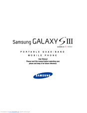 Samsung T-Mobile Galaxy S III User Manual