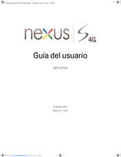 Samsung Nexus S 4G SPH-D720 Guía Del Usuario