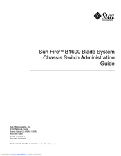 Sun Microsystems Sun Fire B1600 Administration Administration Manual