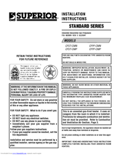 Superior CFPF-CMP Installation Instructions Manual
