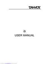 Tannoy i9 User Manual