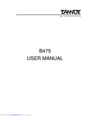 Tannoy B475 User Manual