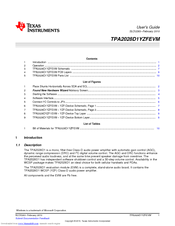 Texas Instruments TPA2028D1YZFEVM User Manual
