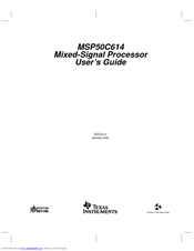 Texas Instruments MSP50C614 User Manual