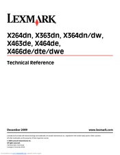Lexmark X466DWE Reference