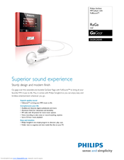 Philips GoGear SA2RGA04R Manual