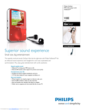 Philips GoGear SA2VBE04RW Manual