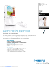 Philips GoGear SA2VBE04WW Manual