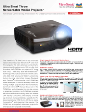 ViewSonic PJD8633ws Datasheet