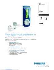 Philips SA4121 Specifications