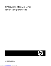 HP ProLiant SL165z - G6 Server Configuration Manual