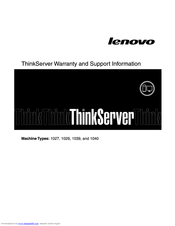 Lenovo ThinkServer 1039 Manual