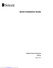 Sybase Adaptive Server Enterprise 12.5.x Quick Installation Manual