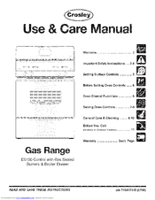 Crosley 316417145 (0708) Use & Care Manual