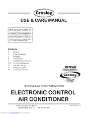 Crosley 66129901158 Use & Care Manual