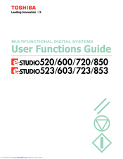 Toshiba e-STUDIO 853 User Functions Manual