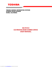 Toshiba SD-R1612 User Manual