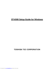 TEC ST-6500-C7 Setup Manual