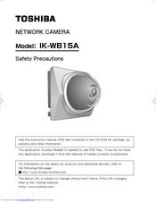Toshiba IK-WB15A Safety Precautions