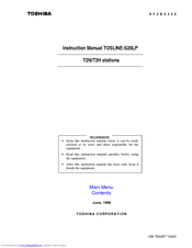 Toshiba TOSLINE-S20LP Instruction Manual