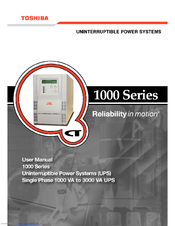 Toshiba RELIABILITY IN MOTION 1000 Series User Manual
