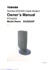 Toshiba DOCSIS PCX2000 Owner's Manual