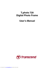 Transcend T.photo 720 User Manual