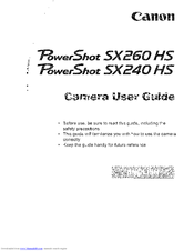 CANON POWERSHOT SX260HS User Manual