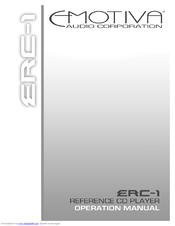 Emotiva ERC-1 Operating Manual