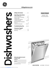 GE Stainless Steel Tub Dishwasher Owner's Manual