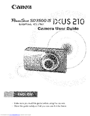 CANON POWERSHOT SD3500IS User Manual