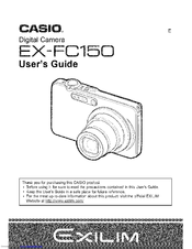 CASIO EX-FC150 - EXILIM Digital Camera User Manual