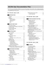 Casio Exilim EX-Z4U Function Manual