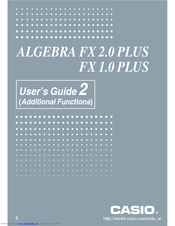Casio ALGEBRA FX 1.0 Plus User Manual