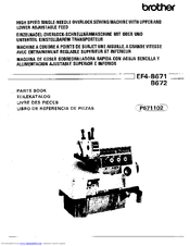 Brother EF4-B672 Parts Manual