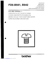 Brother FD6-B941 Parts Manual