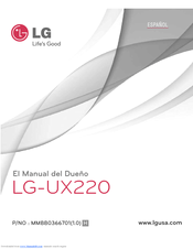 LG LGUX220 Manual