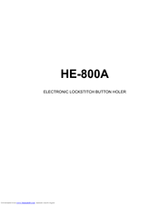 Brother HE-800A Instruction Manual