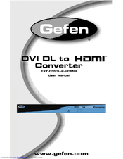 Gefen EXT-DVIDL-2-HDMIR User Manual
