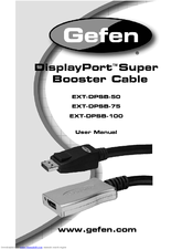 Gefen DisplayPort EXT-DPSB-50 User Manual