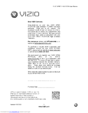 VIZIO VP504 FHDTV10A User Manual