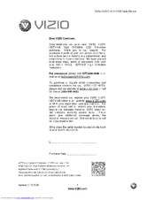 VIZIO VU37LHDTV10A User Manual