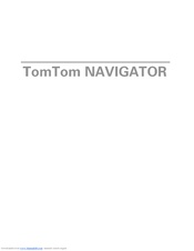 TomTom NAVIGATOR Manual