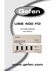 Gefen USB 400 FO User Manual